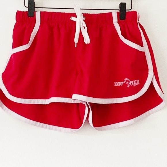 Vintage Shorts Vintage Big Red White Trim Red Athletic Short Shorts